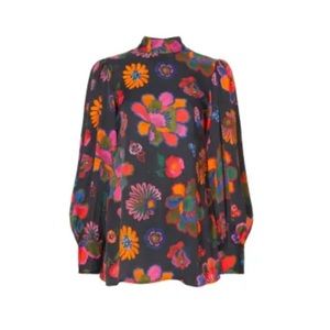 NWT FARM Rio Lily’s Garden Floral Blouse / mini dress